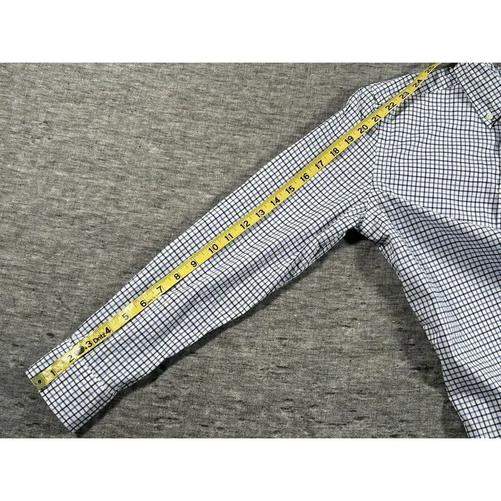 Ralph Lauren Natural Stretch Shirt Boys Large 14-16 Plaid Long Sleeve Cotton